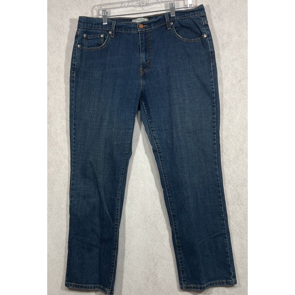LEVIS Straight Leg Women's 505 Denim Blue Jeans Size 16 S/C Stretch